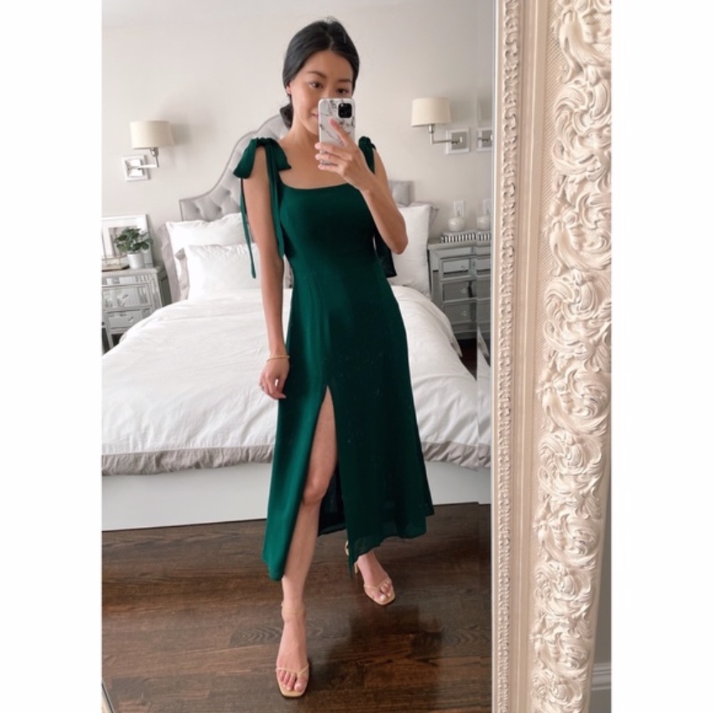 NEW Reformation Twilight Dress Emerald 20 Plus Size - Picture 7 of 17